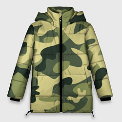 Куртка зимняя женская Камуфляж: зеленый/хаки, цвет: 3D-черный