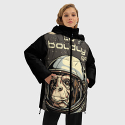 Куртка зимняя женская Monkey: to boldly go, цвет: 3D-черный — фото 2