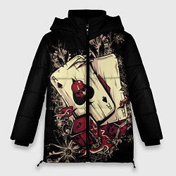 Куртка зимняя женская Карты дьявола, цвет: 3D-черный