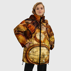 Куртка зимняя женская Древнее путешествие, цвет: 3D-черный — фото 2