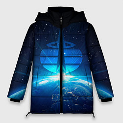 Куртка зимняя женская Космические войска, цвет: 3D-черный