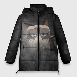 Куртка зимняя женская Grumpy Cat, цвет: 3D-черный