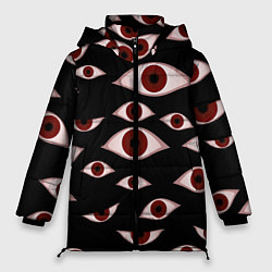 Куртка зимняя женская Глаза, цвет: 3D-светло-серый