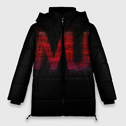 Куртка зимняя женская Manchester United team, цвет: 3D-черный