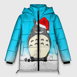 Куртка зимняя женская Тоторо под снегом, цвет: 3D-черный