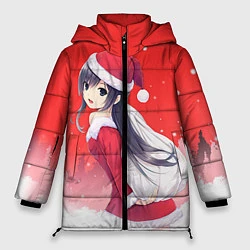 Куртка зимняя женская Аниме-снегурочка, цвет: 3D-черный