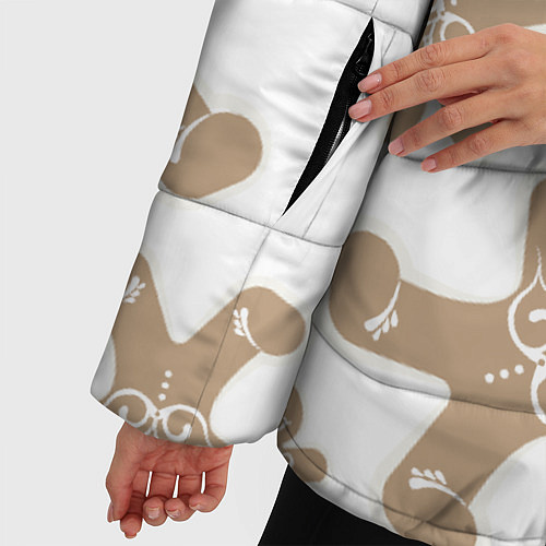 Женская зимняя куртка Имбирные пряники / 3D-Черный – фото 5
