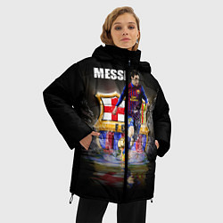 Куртка зимняя женская Messi FCB, цвет: 3D-красный — фото 2