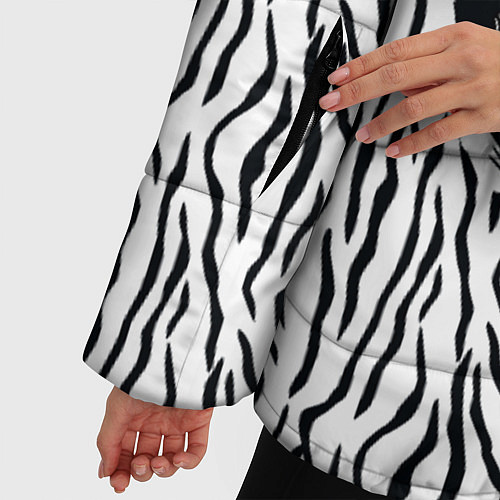 Женская зимняя куртка Yin Yang Tigers / 3D-Черный – фото 5