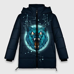 Куртка зимняя женская Космический медведь, цвет: 3D-красный