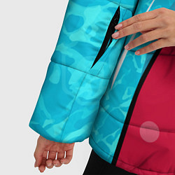 Куртка зимняя женская Water Elemental - Дух воды, цвет: 3D-красный — фото 2