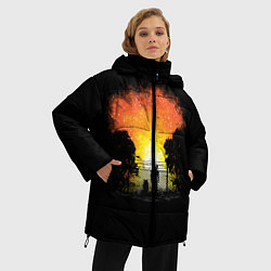 Куртка зимняя женская Wasteland Apocalypse, цвет: 3D-черный — фото 2