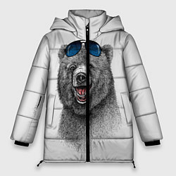 Куртка зимняя женская Счастливый медведь, цвет: 3D-красный