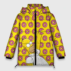 Женская зимняя куртка Пончики Гомера Симпсона