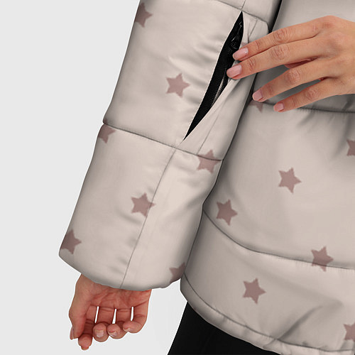 Женская зимняя куртка Лисенок в шапочке / 3D-Черный – фото 5