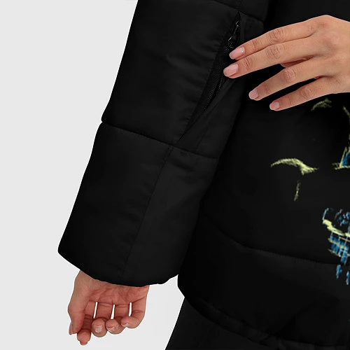 Женская зимняя куртка Zombie Island / 3D-Светло-серый – фото 5