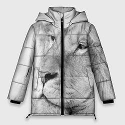Куртка зимняя женская Мудрый лев, цвет: 3D-черный