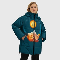 Куртка зимняя женская Лиса под солнцем, цвет: 3D-черный — фото 2