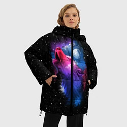 Куртка зимняя женская Воющий волк, цвет: 3D-черный — фото 2