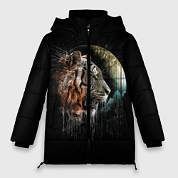 Женская зимняя куртка Космический тигр