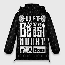 Куртка зимняя женская Lift Like A Beast Squat, цвет: 3D-черный