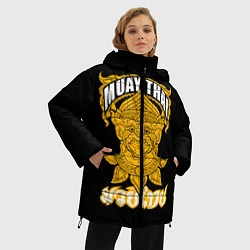 Куртка зимняя женская Muay Thai Fighter, цвет: 3D-черный — фото 2