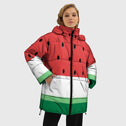 Куртка зимняя женская Сочный арбуз, цвет: 3D-черный — фото 2