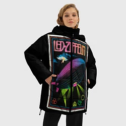 Куртка зимняя женская Led Zeppelin: Angel Poster, цвет: 3D-черный — фото 2