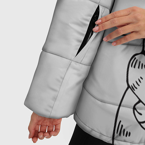 Женская зимняя куртка Я люблю тебя / 3D-Черный – фото 5