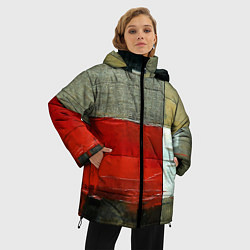Куртка зимняя женская Абстрактное искусство, цвет: 3D-черный — фото 2