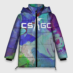 Куртка зимняя женская CS:GO Surface Hardening, цвет: 3D-черный