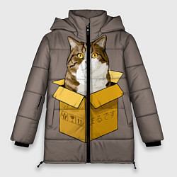 Куртка зимняя женская Котик в коробке, цвет: 3D-черный