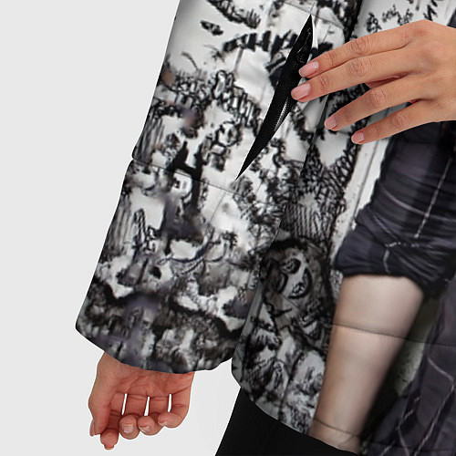 Женская зимняя куртка Skrillex Boy / 3D-Черный – фото 5