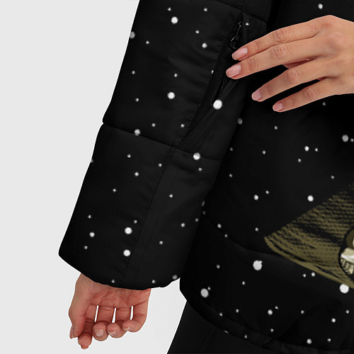 Женская зимняя куртка Космонавт с уточкой / 3D-Черный – фото 5