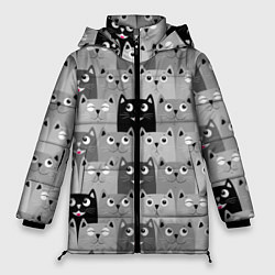 Куртка зимняя женская Котейки, цвет: 3D-светло-серый