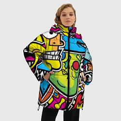 Куртка зимняя женская Стикербомбинг, цвет: 3D-черный — фото 2