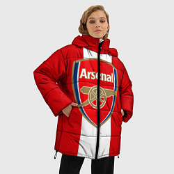 Куртка зимняя женская Arsenal FC: Red line, цвет: 3D-красный — фото 2
