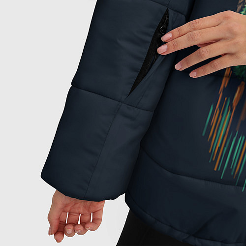 Женская зимняя куртка Лесная сова / 3D-Черный – фото 5