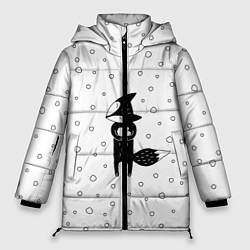 Куртка зимняя женская Милый лисенок, цвет: 3D-черный
