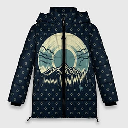 Куртка зимняя женская Музыка гор, цвет: 3D-черный