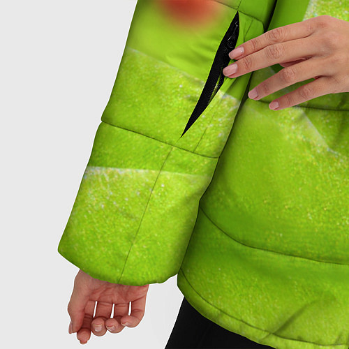 Женская зимняя куртка Жучки на травке / 3D-Черный – фото 5