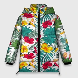 Женская зимняя куртка Тропический узор
