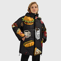 Куртка зимняя женская Food, цвет: 3D-черный — фото 2