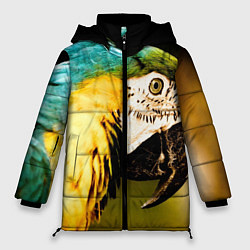 Куртка зимняя женская Улыбка попугая, цвет: 3D-черный