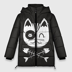 Куртка зимняя женская Кот пират, цвет: 3D-черный