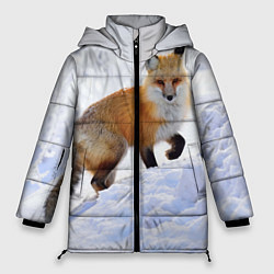 Куртка зимняя женская Лисица в снегу, цвет: 3D-черный