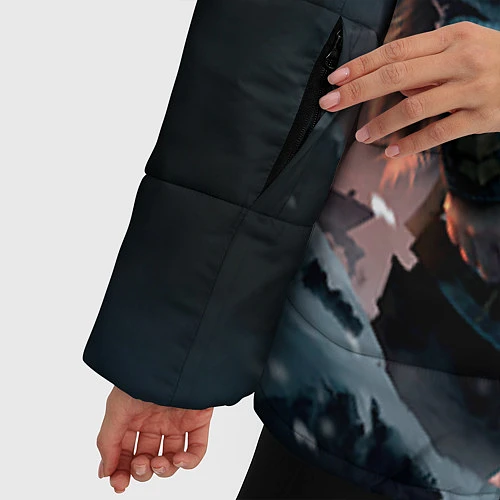 Женская зимняя куртка Witcher gwent 7 / 3D-Черный – фото 5