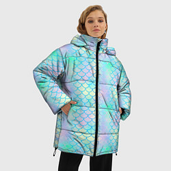 Куртка зимняя женская Голубая чешуя, цвет: 3D-светло-серый — фото 2