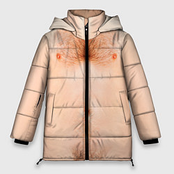Куртка зимняя женская Мужская грудь, цвет: 3D-черный