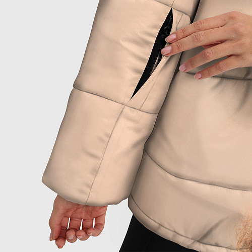 Женская зимняя куртка Мужская грудь / 3D-Черный – фото 5